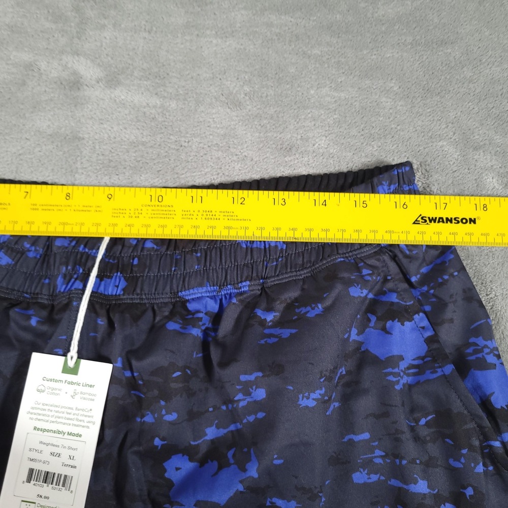 tasc Performance Shorts Mens XL Blue Weightless 7in Terrain Camo Active Running - Picture 5 of 12
